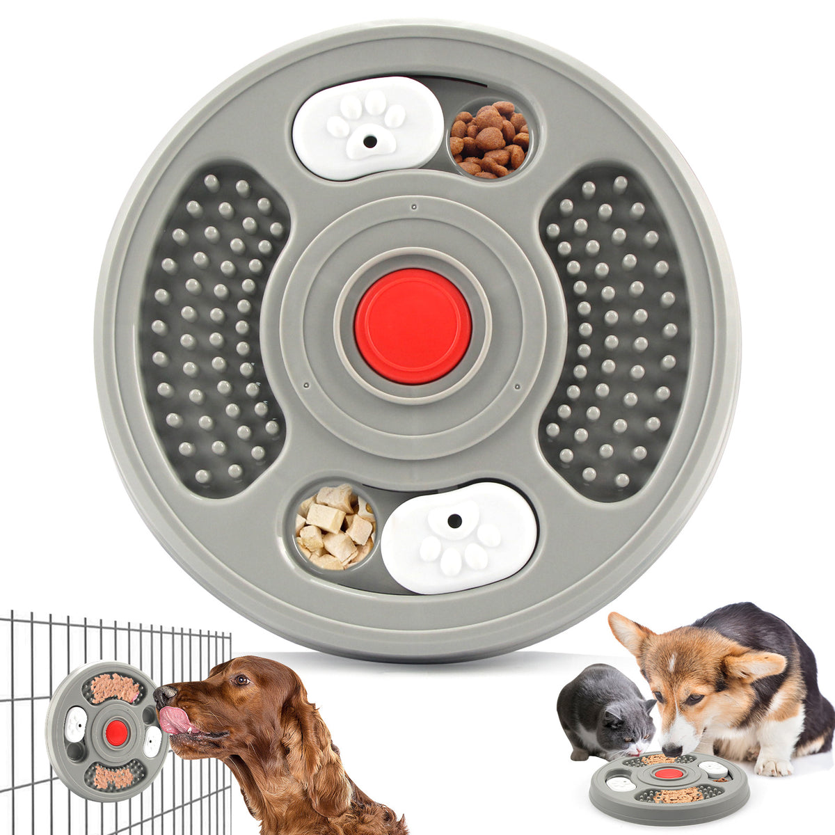 Slow feeder bowl and lick mat